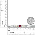 thumbnail image 4 of Gem Stone King 925 Silver and 10K Yellow Gold Red Created Ruby and Lab Grown Diamond Bracelet for Women | 2.52 Cttw | Gemstone July Birthstone | Cushion 6MM | 7 inches | Made in Italy, 4 of 5