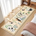 thumbnail image 2 of MJIAexp 2'x6' Jute Animal Dog Floral Kitchen Runner Rug,Woven Texture Machine Washable Runner Rug Non-Slip Rubberback Hallway Runner Laundry Rug Throw Carpet for Living Room Bedroom Dining Room Entry, 2 of 8