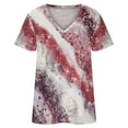 thumbnail image 4 of CALAFEBILA Summer Shirts for Women Sequin Women Blouse,Womens Fashion Graphic Blouse Summer Short Sleeve V Neck Tie Dye Womens Casual Tops, 4 of 8
