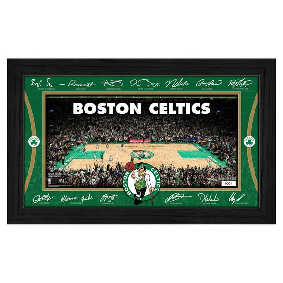 Highland Mint  Boston Celtics 2025 Signature Court Framed Picture