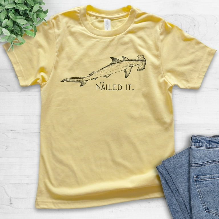 Kids Nailed It T-Shirt Funny Hammerhead Shark Kids Tee Kids Nailed It T-Shirt Funny Hammerhead Shark Kids Tee