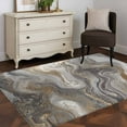 thumbnail image 3 of Marble Washable Area Rug 3x5 Abstract Fluid Art Grey Brown Marble Texture Modern Low-Profile Large Area Rugs with Non Slip Backing Indoor Floor Carpet for Entrance Living Room Bedroom Home Office, 3 of 9