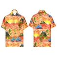thumbnail image 5 of HAPPY BAY Men's Hawaiian Shirts Short Sleeve Button Down Shirt Men's Tropical Shirts Casual Holiday Summer Party Caribbean Shirts for Men Funny S Beach Sunset, Orange, 5 of 5