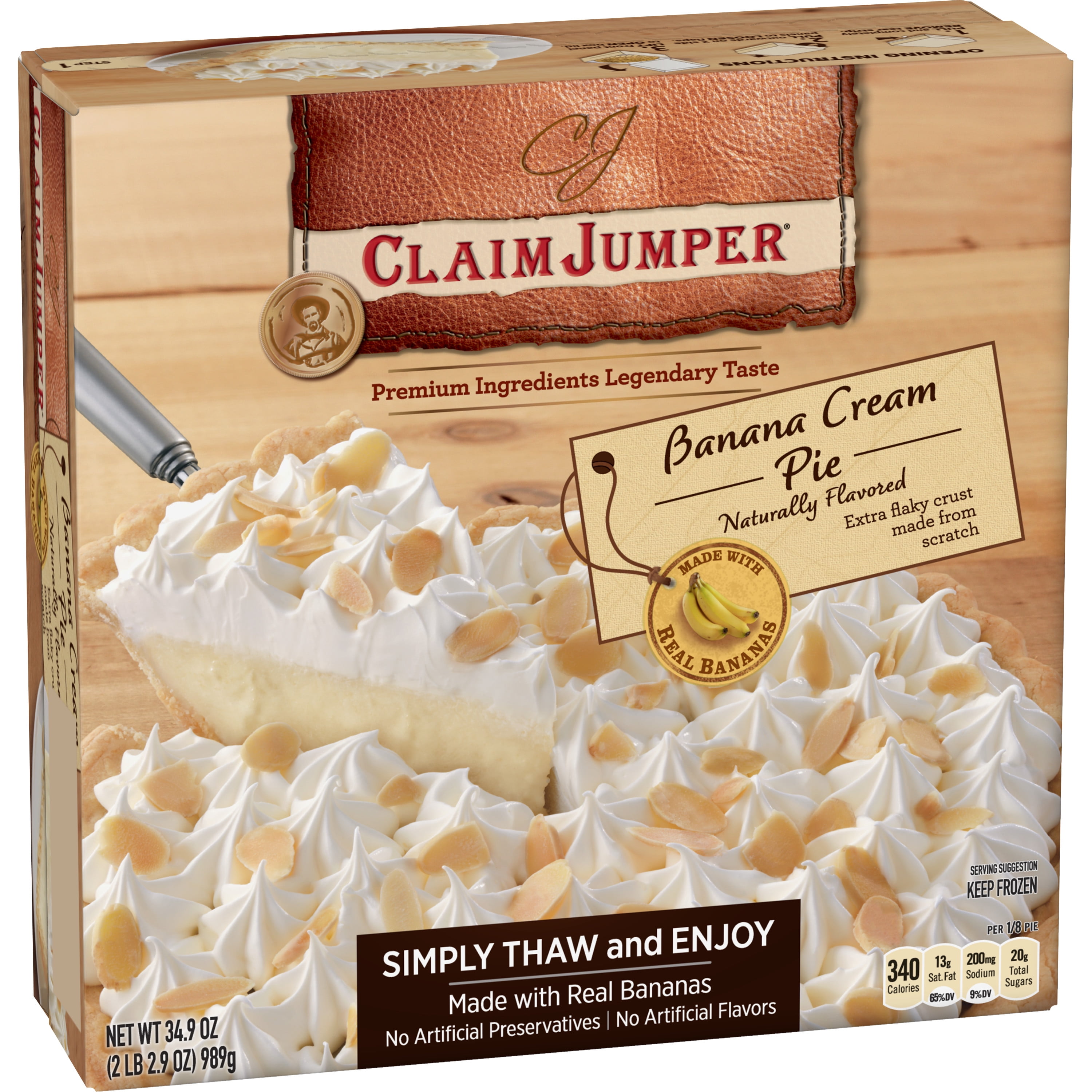 Claim Jumper Banana Cream Pie Frozen Dessert, 34.9 Ounce