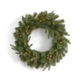 thumbnail image 2 of Seasonal LLC Dakota Pine 24“ Pre-Lit Artificial Christmas Wreath, Dual LEDs with 9 light functions (Battery-Operated), 2 of 6