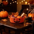 thumbnail image 5 of Halloween Candy Basket Cotton Rope Handheld 9.1x7.1x2.4in with Ghost Decor for Kids Trick or Treat Party by OVFUIZ, 5 of 6