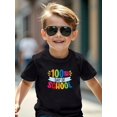 thumbnail image 2 of 100th Days of School T-Shirt for Kindergarten Toddler Boys and Girls - Soft 100% Cotton Round Neck Short Sleeve, Breathable Regular Fit with "Kindergarten Team" Graphic, 2 of 4