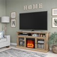 thumbnail image 2 of Ameriwood Home Leesburg Fireplace TV Stand for TVs up to 65", Natural, 2 of 9