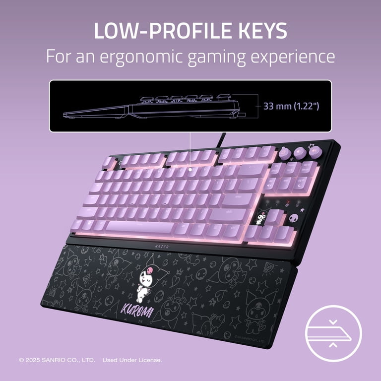 Razer Ornata V3 Tenkeyless Low Profile PC Gaming Keyboard, Kuromi