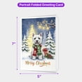 thumbnail image 5 of Merry Christmas West Highland White Terrier Snowy Winter with Tree Decorations 5x7in Folded Greeting Card Westie Westy Dog Lover Single Note Card with Envelope - 12020, 5 of 5