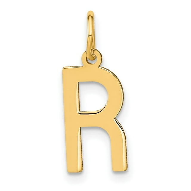 Diamond2Deal 14K Pendentif Initiale Lettre R en Or Jaune pour Femmes