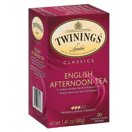 (2 Pack) Twinings English Afternoon Tea, Tea Bags, 20 Count, 1.41 Ounce (Best Afternoon Tea Peak District)