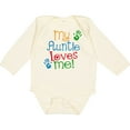 thumbnail image 3 of Inktastic My Auntie Loves Me Nephew Boys or Girls Long Sleeve Baby Bodysuit, 3 of 5