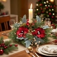 thumbnail image 6 of YIKA Christmas Candlestick Wreath White And Red Pines Cones Pines Branches Green Plant Decoration Suitable For Candle Centerpiece C, 6 of 6
