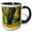 Black/White, variant on 3drose, Pond Willows Painting in Green and Yellow Hues of Gold Country, 11oz Two-tone Yellow Mug