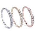 thumbnail image 1 of Half Eternity Wedding Ring Band 1/5Ct Diamond In White Yellow Or Rose Gold, 1 of 1