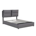 thumbnail image 4 of Tensun Grey Queen Bed: Modern Upholstered Frame with Hydraulic Lift Storage, Lift-Up Design, Heavy-Duty Slat Support - No Box Spring, 4 of 5