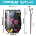 thumbnail image 5 of 12oz Stainless Steel Insulated Wine Tumbler with Lid and Straw – Double Wall Vacuum Mug for Hot & Cold Drinks, 304 Steel Interior, Sweat-Free Design, 5 of 5