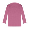 thumbnail image 4 of tklpehg Plus Size Casual Tops for Women Lightweight Classic Solid Color Comfy Loose Going Out Tops Long Sleeve Tunic Tops V-Neck Blouses (Pink,M), 4 of 4