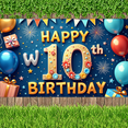 thumbnail image 5 of Colorful Theme Happy Birthday Banner Balloon Decoration Happy Birthday Celebration Banner for Kids Party Indoor Decoration Photo Shoot, 5 of 7