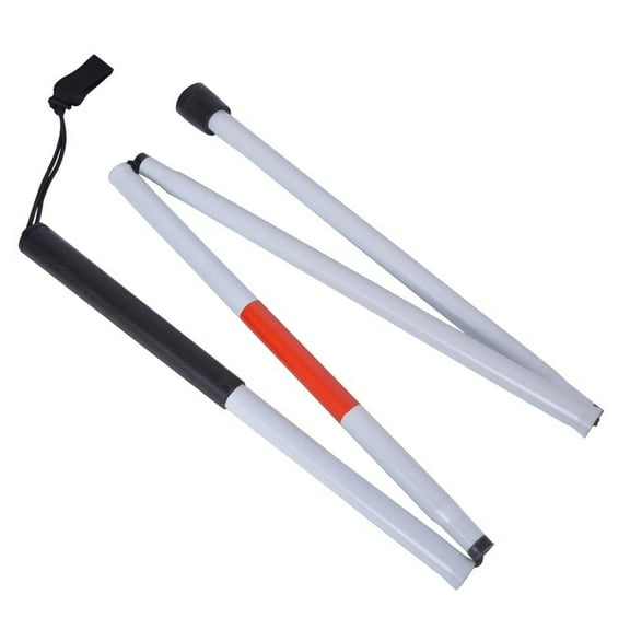Baitaihem Folding Blind Cane Reflective Red Folding Walking Stick for Vision Impaired and Blind People