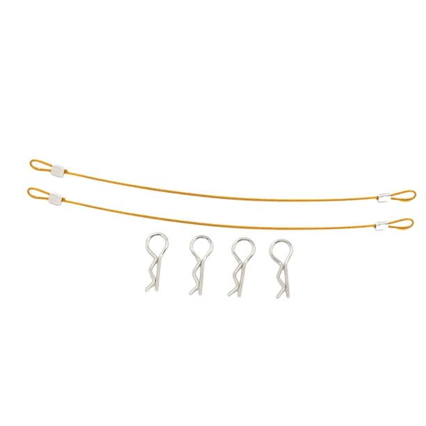 Bewildely Cuerda antipérdida de la cáscara del coche con alta dureza y compatibilidad de la barra del Pin del clip R del metal de la fuerza Kits de construcción modelo dorado 1:8