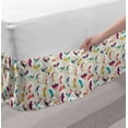 thumbnail image 2 of Modern Bed Skirt, Colorful Heels and Woman Shoes with Circles Shapes and Dots, Elastic Bedskirt Dust Ruffle Wrap Around for Bedding Decor, 4 Sizes, Sea Blue Pale Eggplant and Coral, by Ambesonne, 2 of 2