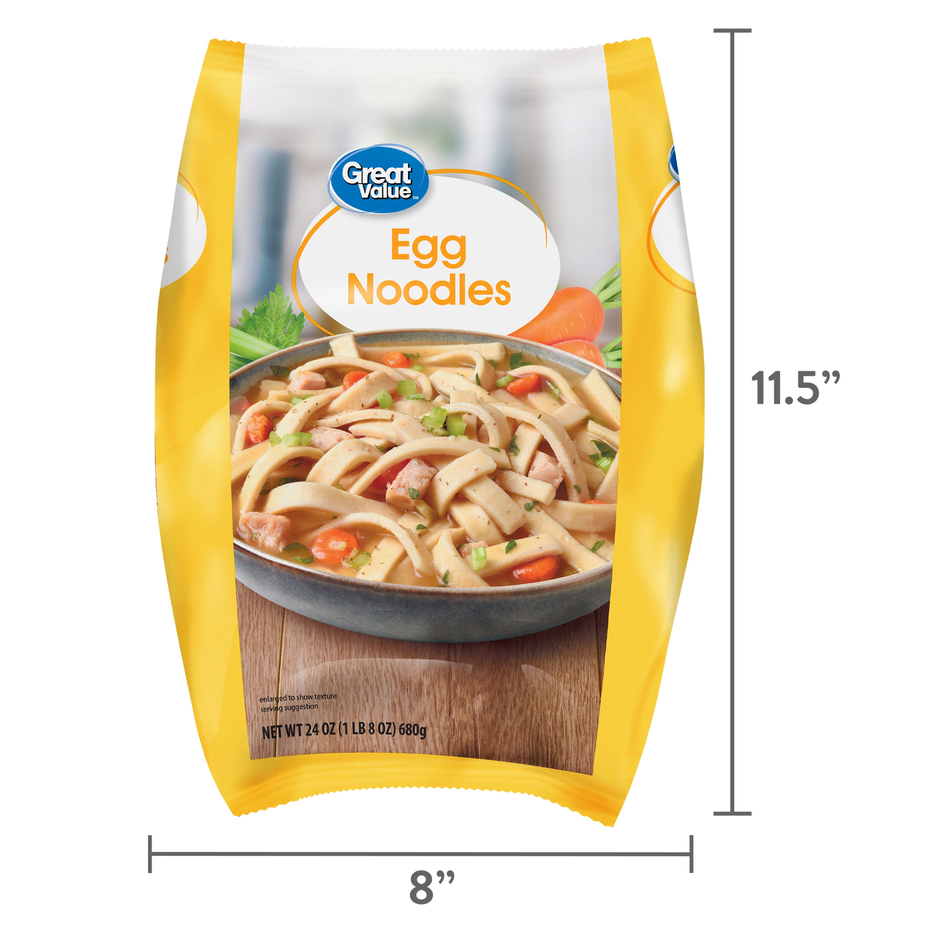 Great Value Egg Noodles, 24 oz Bag (Frozen)