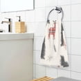 thumbnail image 3 of Yayeee 2 Pack Hand Towels for Bathroom 100% Cotton 16" x 28" Soft Absorbent Kitchen Towel, Christmas Plaid Deer, 3 of 7