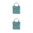thumbnail image 1 of Injueey Bolsa de almuerzo reutilizable portátil, fiambrera aislada, tela de lona con papel de aluminio, bolso de mano para almuerzo para mujeres/hombres verde y 1 # 2piezas Injueey CBP106726, 1 of 5