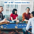 thumbnail image 4 of Gymax 84'' x 42'' 10-Player Foldable Padded Poker Table Top w/ Carrying Bag Cup Holders Blue, 4 of 10