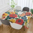 thumbnail image 2 of Yayeee Tablecloths 60" x 108" Rectangle Wrinkle Resistant Party Table Cover, Vibrant Flowers Pattern, 2 of 8