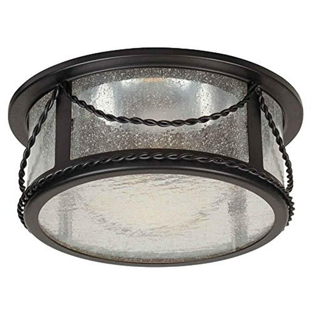 Hampton Bay 6 In Oil Rubbed Bronze Recessed Deco Trim With Seeded Glass Shade Com Oil Rubbed Bronze Recessed Deco Trim, 6 Inch Recessed Lighting Trim Oil Rubbed Bronze