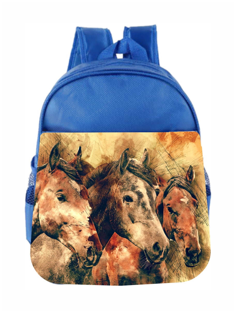 Kids Toddler Backpack School Book Bag Shoulder Satchel Animal Horse Travel Bags
