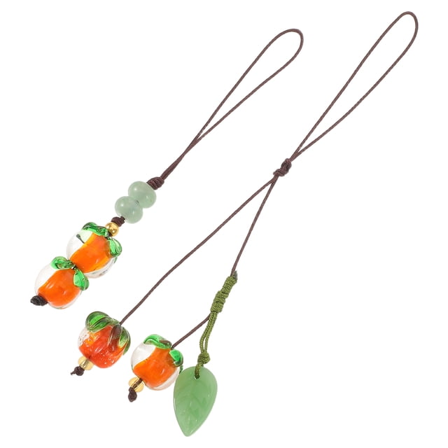 Hytrove 2Ud Cadena De Teléfono Decorativa Con Charms Lindos Multicolor Y Correa Anti Caída Para Móvil Con Llavero