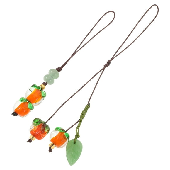 Hytrove 2Ud Cadena De Teléfono Decorativa Con Charms Lindos Multicolor Y Correa Anti Caída Para Móvil Con Llavero
