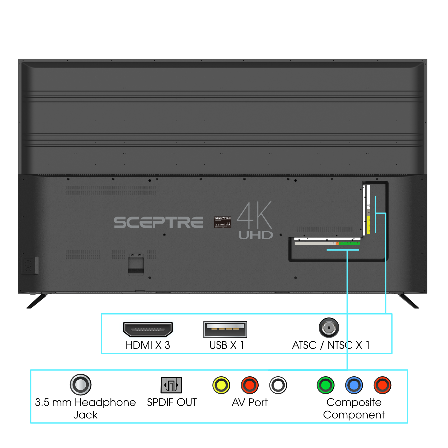 Sceptre 75" Class 4K UHD LED TV HDR U750CV-U - image 3 of 11
