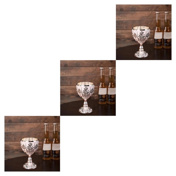 Copa de vino elegante Billuyoard en relieve Calabaza rosa plateada