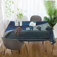 thumbnail image 3 of Yayeee Tablecloths 54" x 54" Rectangle Wrinkle Resistant Party Table Cover, Blue Planet, 3 of 8