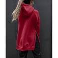 thumbnail image 4 of Sudadera con capucha suelta, sudadera con capucha, sudadera con capucha de gran tamaño con dobladillo dividido, sudadera con capucha con dobladillo dividido, confiable y duradera, 4 of 6