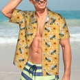 thumbnail image 5 of Lsque Bee Wasp pattern Hawaiian Shirt for Men, Unisex Summer Beach Casual Short Sleeve Button Down Shirts-Large, 5 of 9