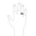 thumbnail image 3 of Bling Jewelry Mens Men's Micro Pave Black Halo Square Two Tone CZ Statement Signet Ring .925 Sterling Silver, 3 of 6