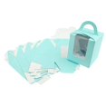 thumbnail image 1 of 50 PCS blue Cake Boxes for Layer Tall Cake Carrier with Window Large Tierd Cake Take Out Transport Containers with Handle, 1 of 5