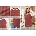 thumbnail image 4 of MOYIKO Color Block Long Sleeve Shirts for Women Crewneck Tunic Tops Casual Pullover Lightweight Sweaters Fall Outfits, 4 of 7