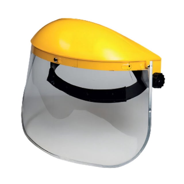 Protector Facial Cabezal / Careta Argos Mica 15 Pulgadas Color Amarillo Policarbonato Ligero de Uso Rudo