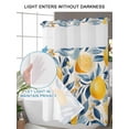 thumbnail image 4 of No Hook Cloth Fabric Shower Curtain with Snap in Liner, Lemon Leaves Waterproof Shower Curtains Set with See Through Top Window, Rustic Wildflower Garden Motifs Fruit Bath Curtains Shower 72"x78", 4 of 6