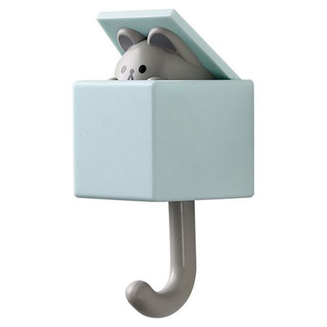 1 Pcs Creative Cat Wall Hook Key Holder Adhesive Coat Hook,Hat Key Hooks Decorative for Wall