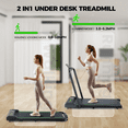 thumbnail image 3 of Treadmill 2 in 1 for Home/Office,Patbrela 300 Lbs Walking Pad Treadmill with HandleBar,Under Desk Treadmill with Mat, Touch Control,LED Display & Remote Control, 3 of 8