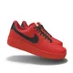 thumbnail image 2 of $195 NIB NEW Mens NIKE Air Force 1 Low Red & Black Custom Leather BB Shoes, 2 of 6