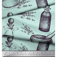 thumbnail image 3 of Soimoi Green Cotton Duck Fabric Lavender,Bottle & Mortar And Pestle Kitchen Decor Fabric Printed Yard 42 Inch Wide, 3 of 3